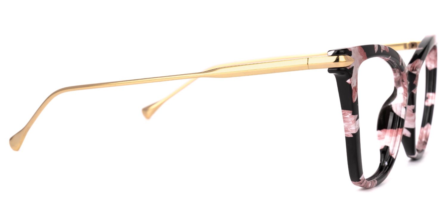 Hilary Butterfly Pink Floral Frame Eyeglasses | ZEELOOL UK2