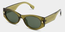 Reina Geometric Green Polarized Sunglasses2