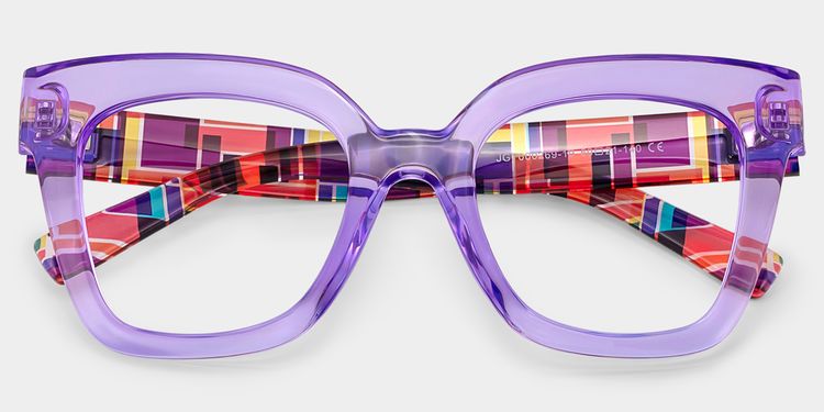 Malcolm Square Purple Glasses