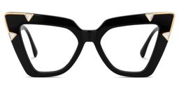 Pedley Cateye Black Pointy Glasses0