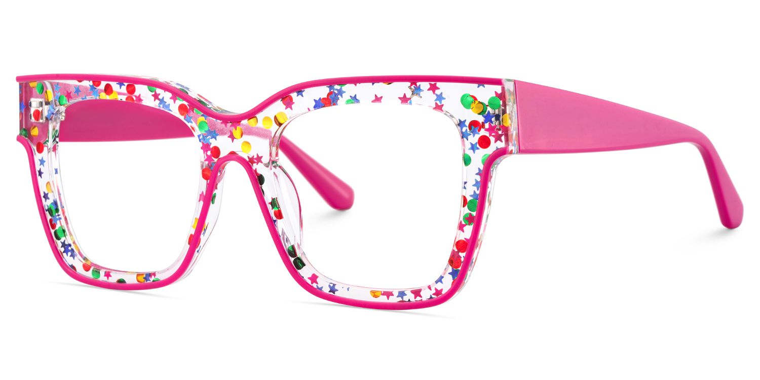 Zerica Eyeglasses in Square Red Rose Eyeglasses | ZEELOOL UK4