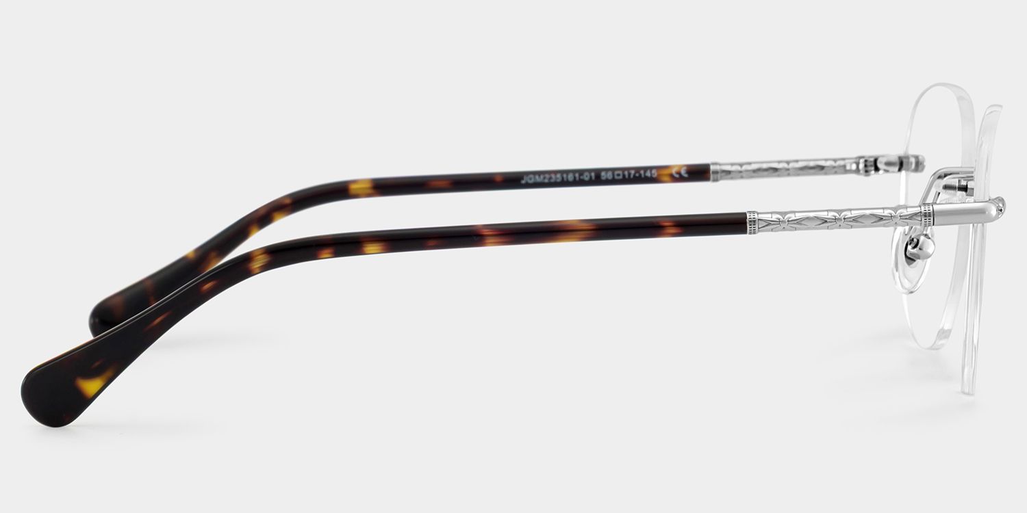 Jennifer Silver Frame Glasses with Round Frame Online | ZEELOOL3