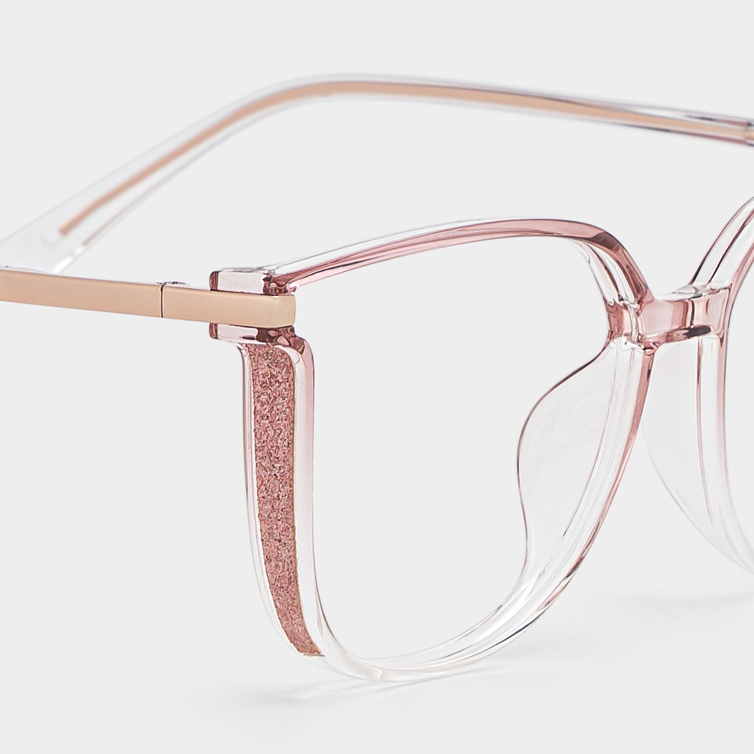Rodz Square Pink Frame Glasses | ZEELOOL UK Optcial4