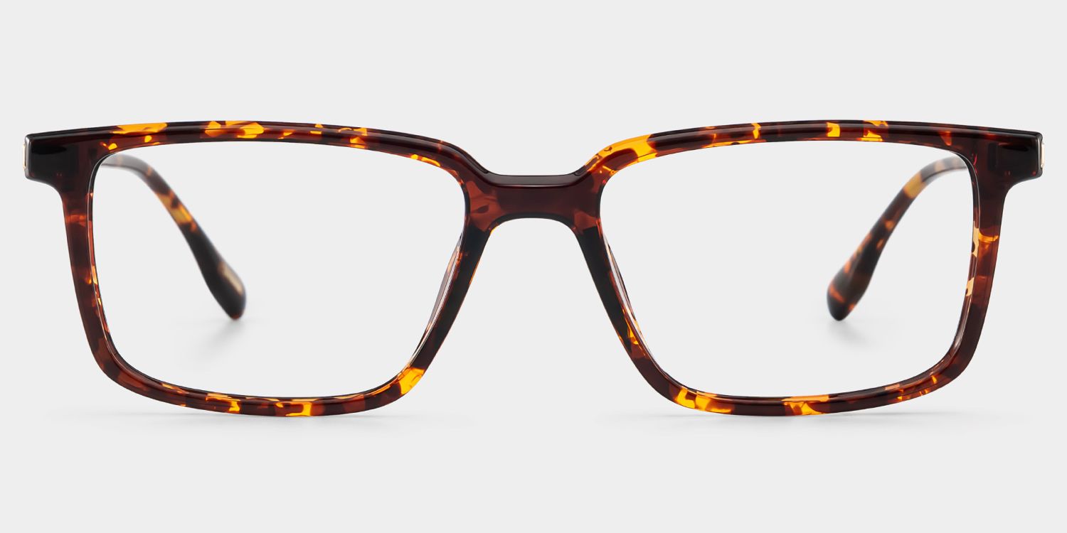 Cyrus Long Rectangle Glasses in Tortoise Frames | ZEELOOL UK0