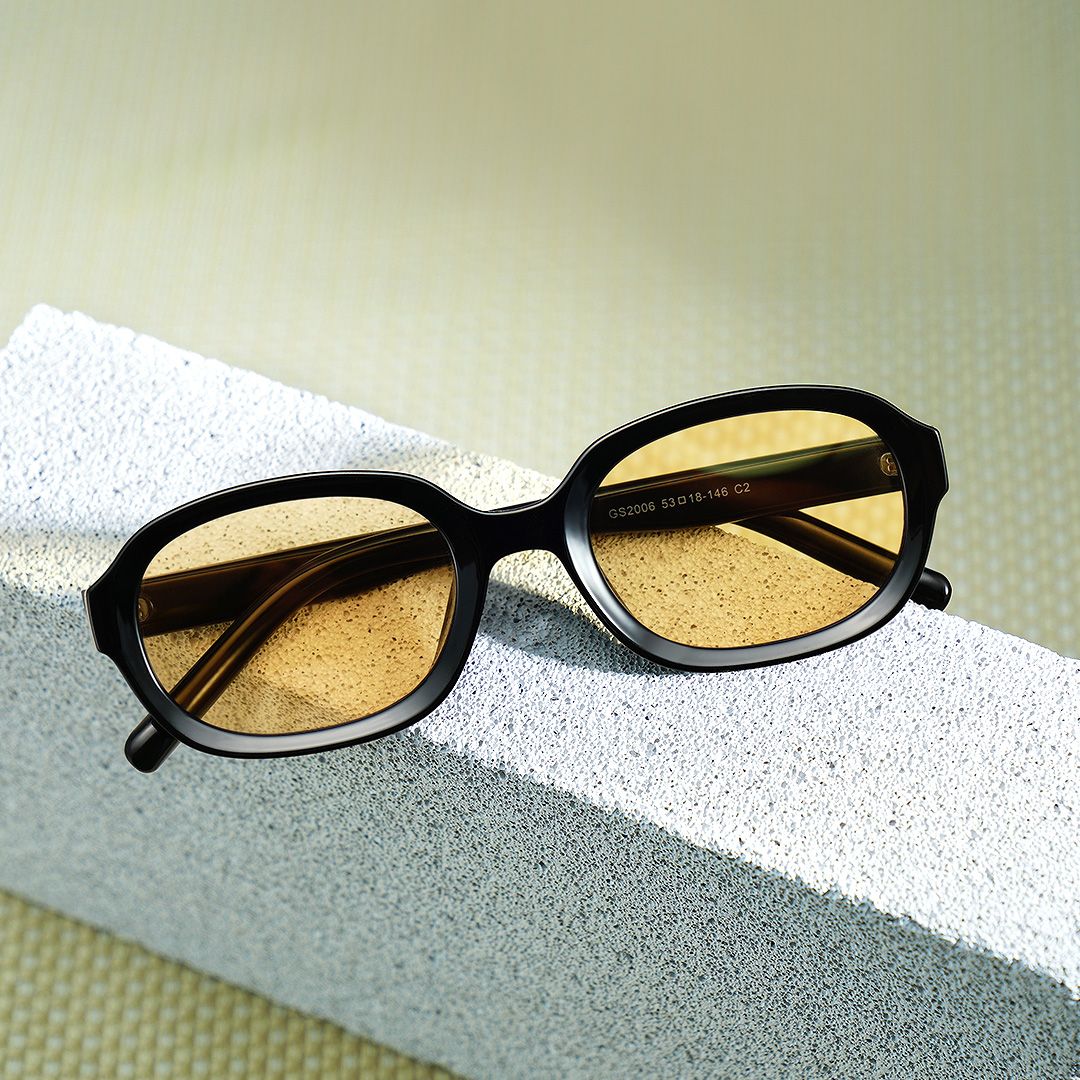 Astra Black Frame Polarized Sunglasses with geometric Style Online | ZEELOOL UK0