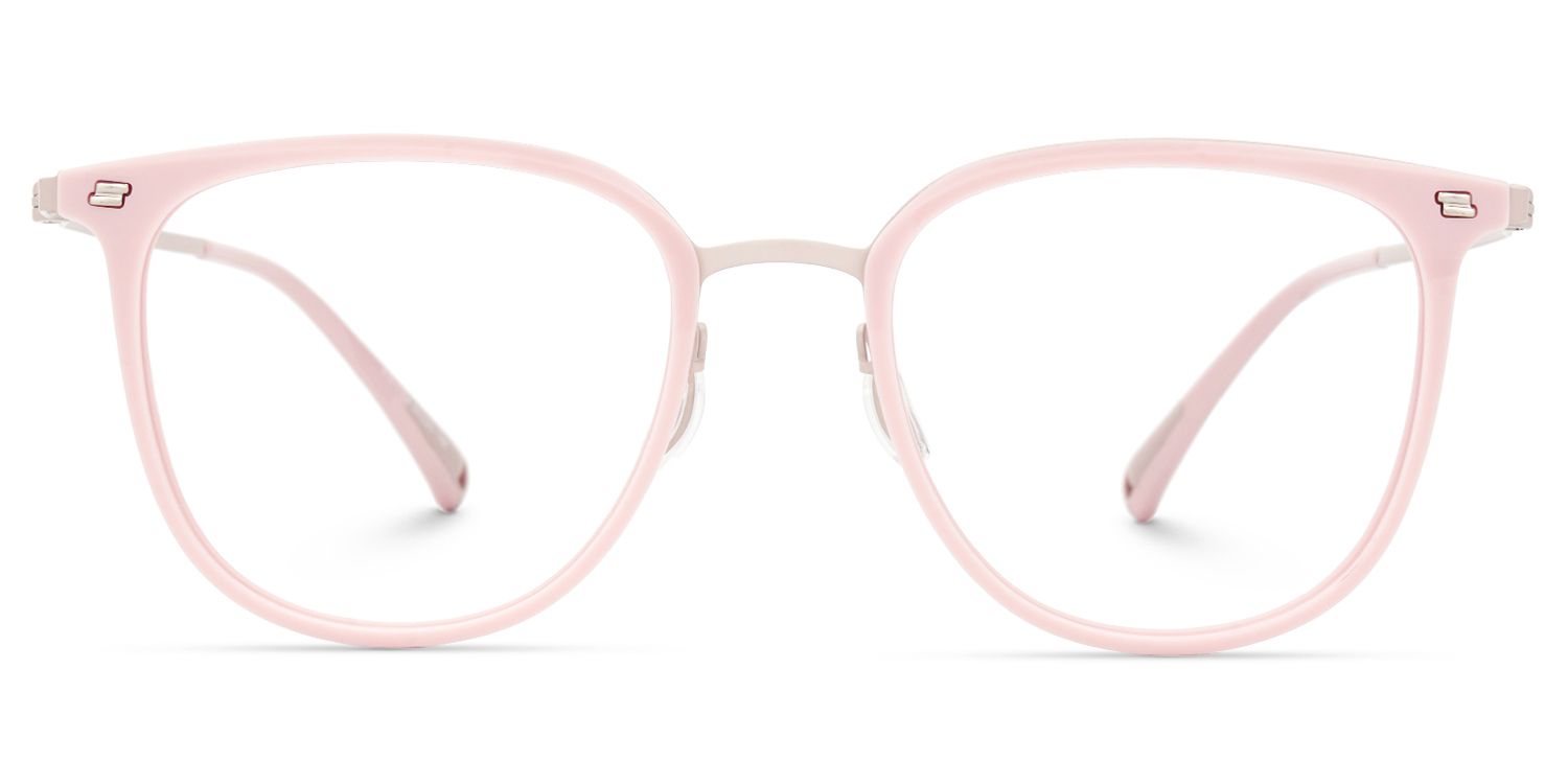 Gilliane Round Pink Glasses Thin Frame | ZEELOOL UK0