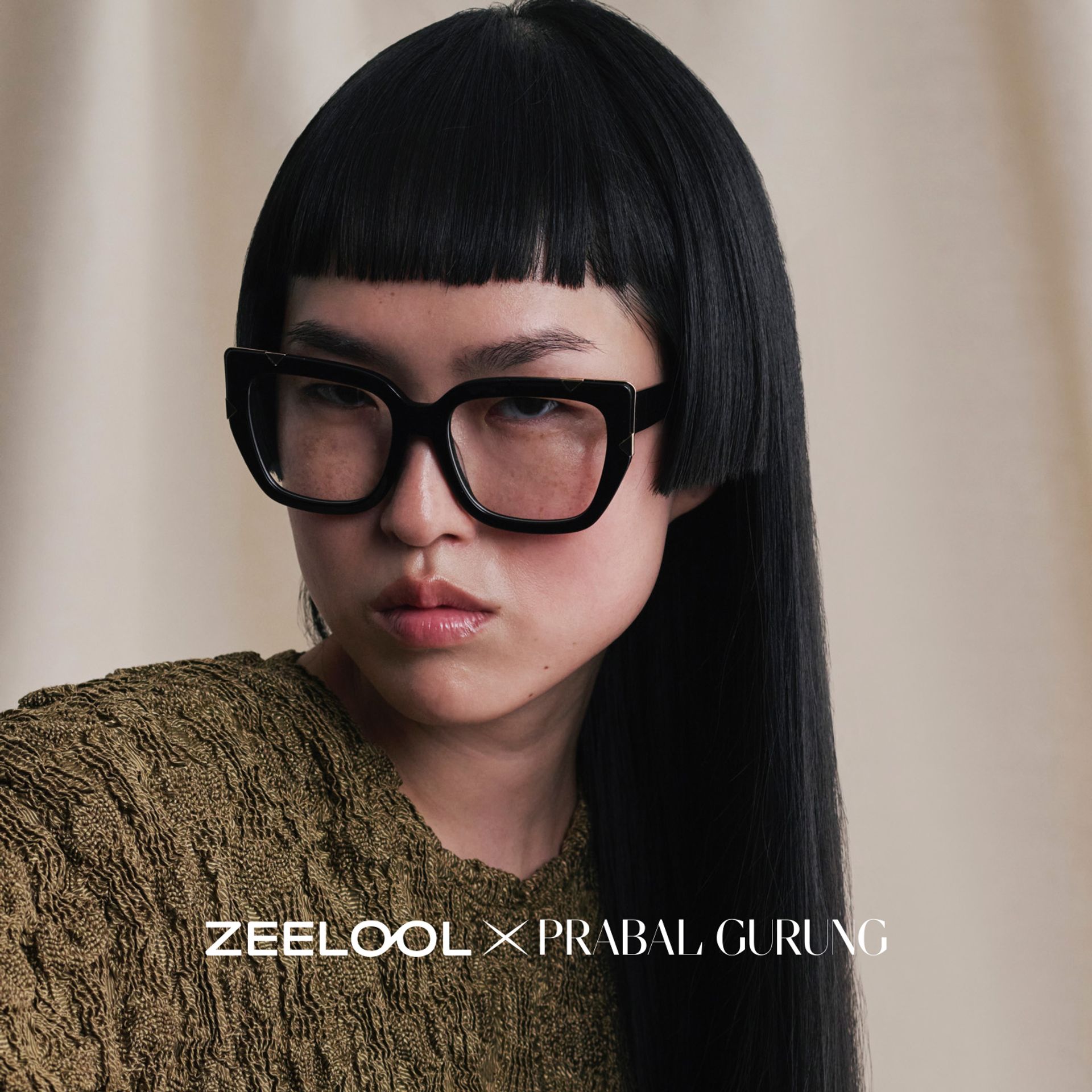 Grace Black Butterfly Frame Glasses | ZEELOOL x Prabal Gurung0