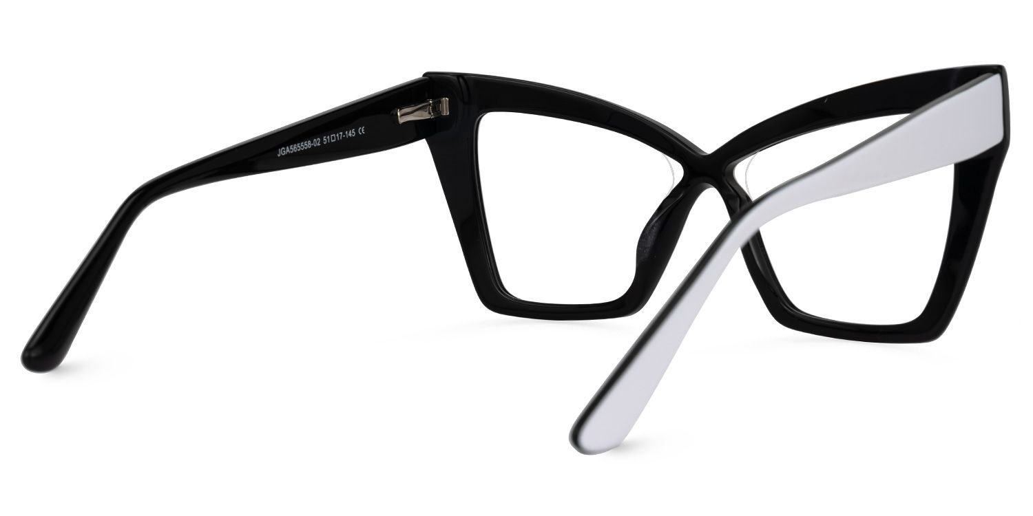 Midgett Cateye White Glasses | ZEELOOL UK3