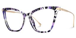 Hilary Butterfly Purple Striped Glasses1