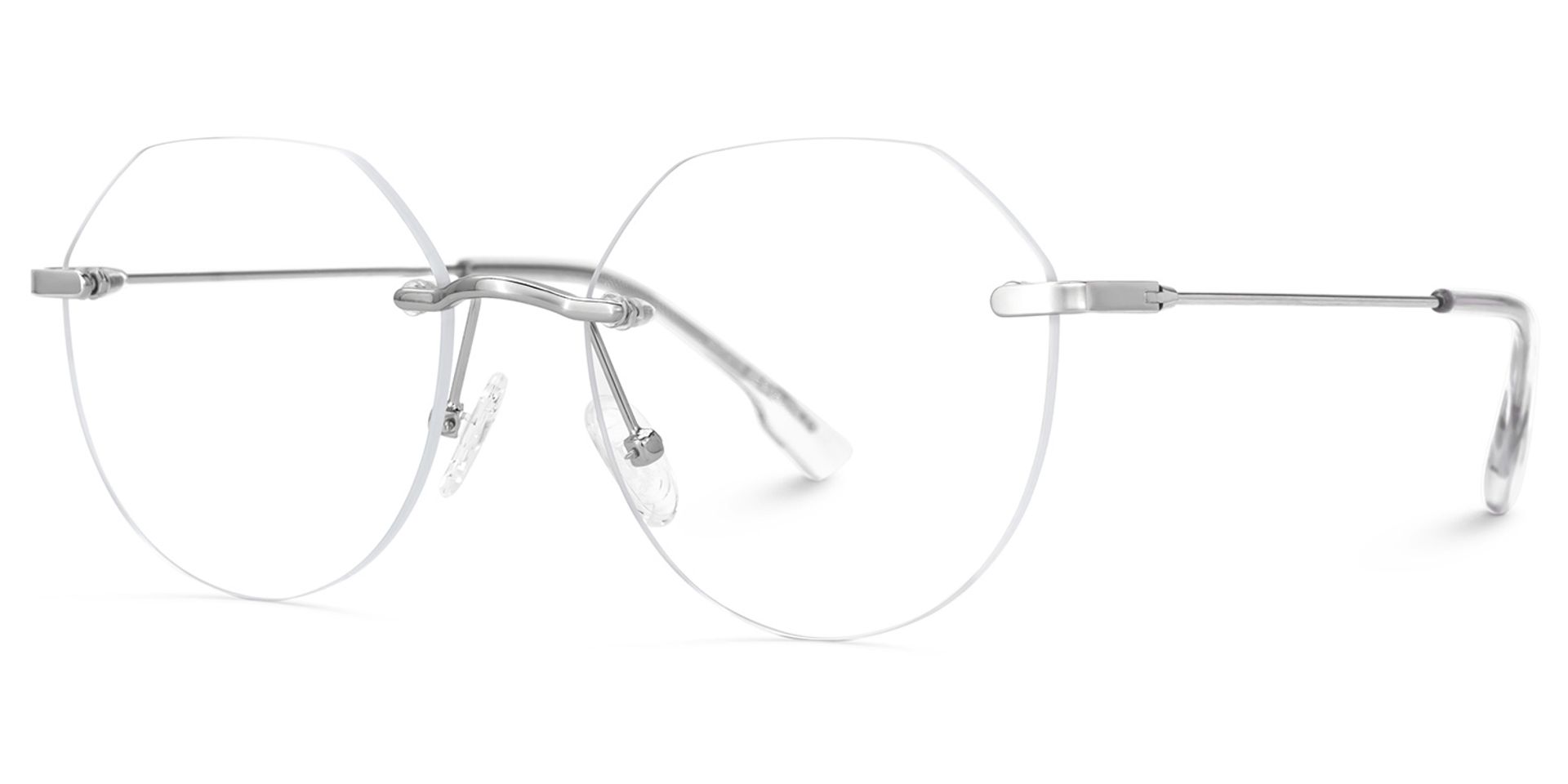 Hexagonal Rimless Glasses For Women2