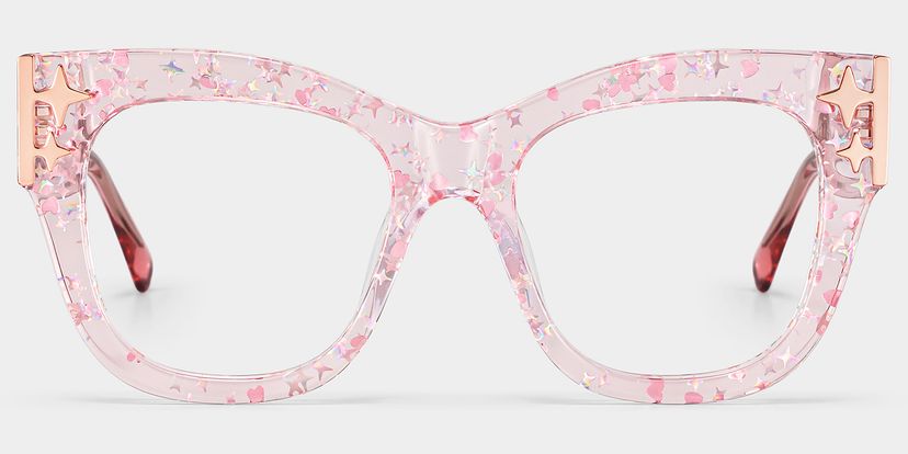 Minfia Square Pink Glasses