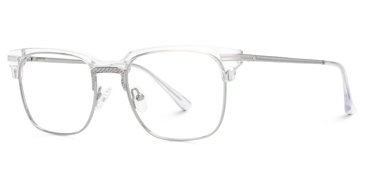 Boyde Clear Eyeglasses with Browline Design1