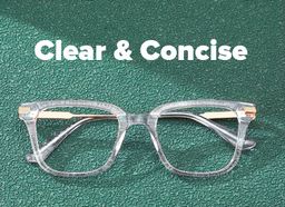 Kellie Rectangle Clear Glasses4