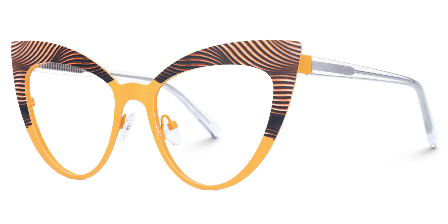 Licona Cateye Yellow Glasses1