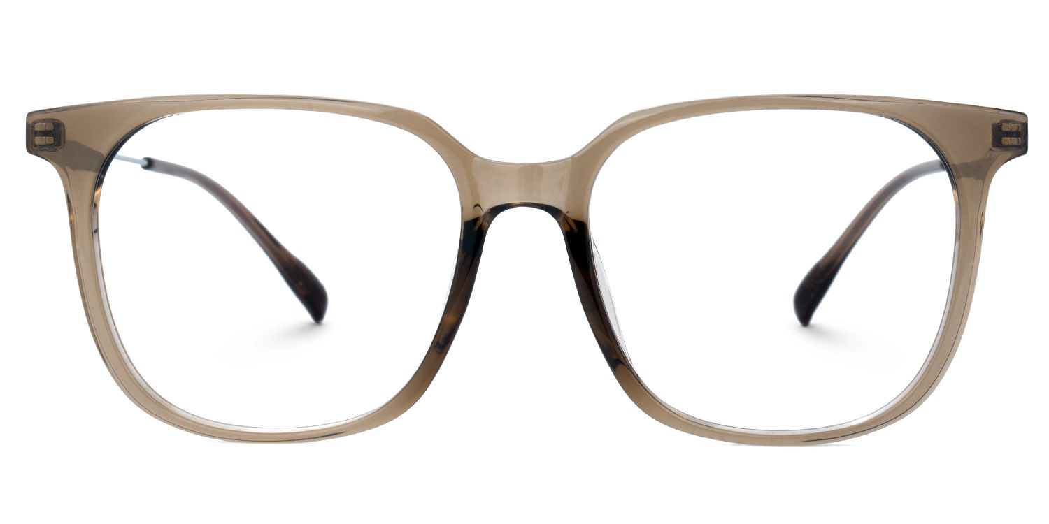 Ameedah Brown Square Thin Glasses | ZEELOOL UK1