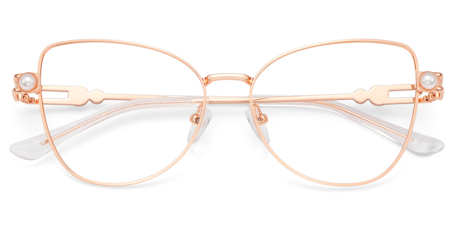 Gaga Cat eye Rose Gold Glasses1