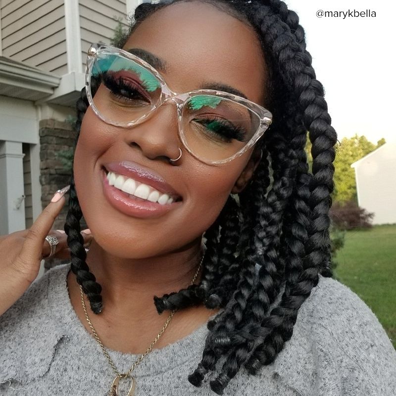 Lucas Cat Eye Glasses with Clear Frames | ZEELOOL UK9