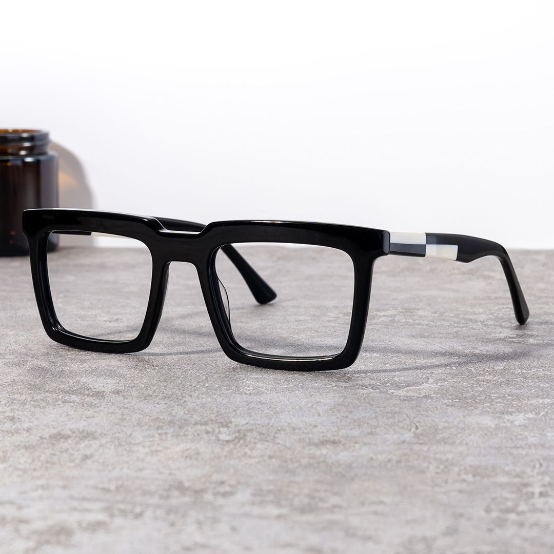 Leblanc Square Black Fashion Glasses For Men | ZEELOOL UK0