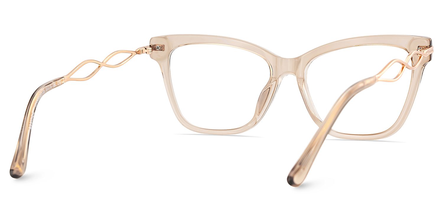 Mason Eyeglasses in Cat Eye Beige Frame | ZEELOOL UK6
