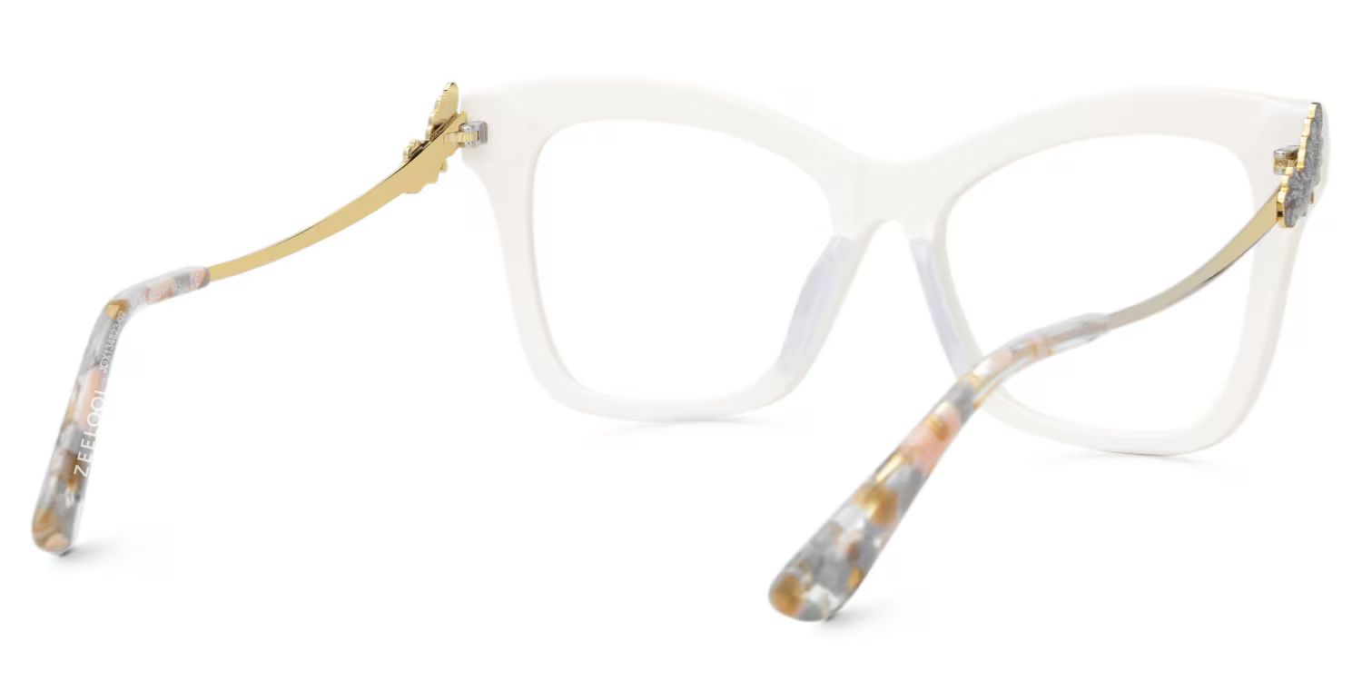 Elida Big White Glasses on sale | ZEELOOL UK4