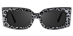Orduno Rectangle Gray Leopard Sunglasses0
