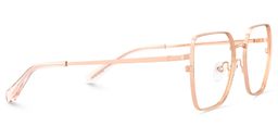Fife Geometric Rose Gold Glasses4
