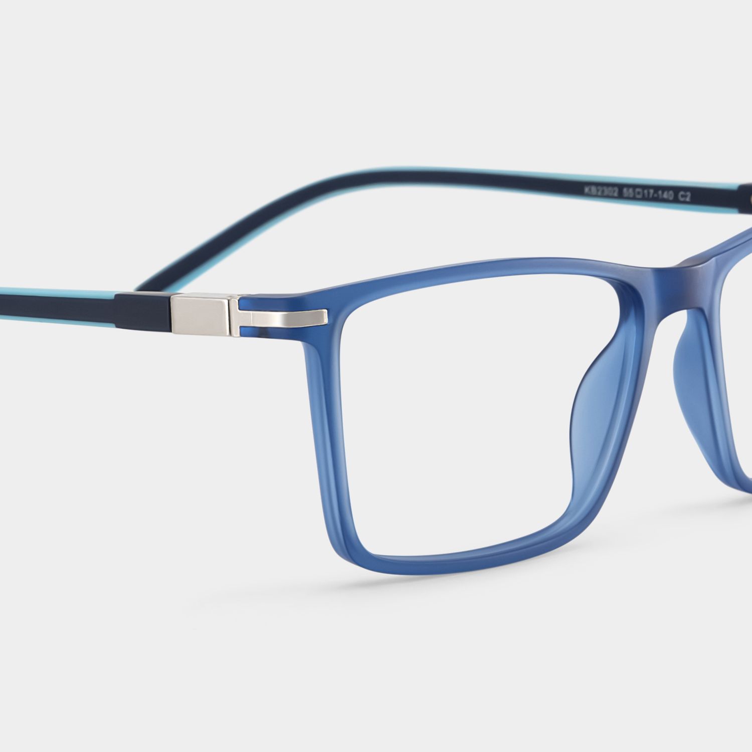 Aaron Rectangle Black Red Glasses4