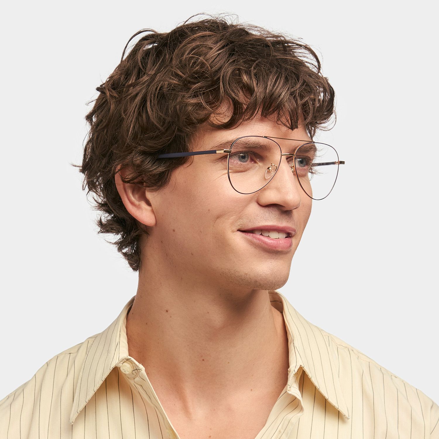 Paige Aviator Black-Gold Glasses | ZEELOOL UK1
