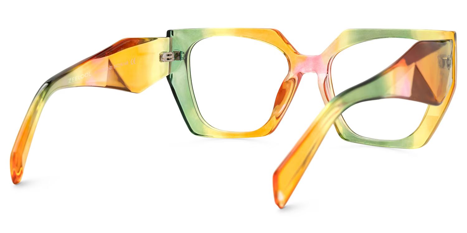 Sileidy Geometric Multicolor Funky Frame Glasses | ZEELOOL UK3