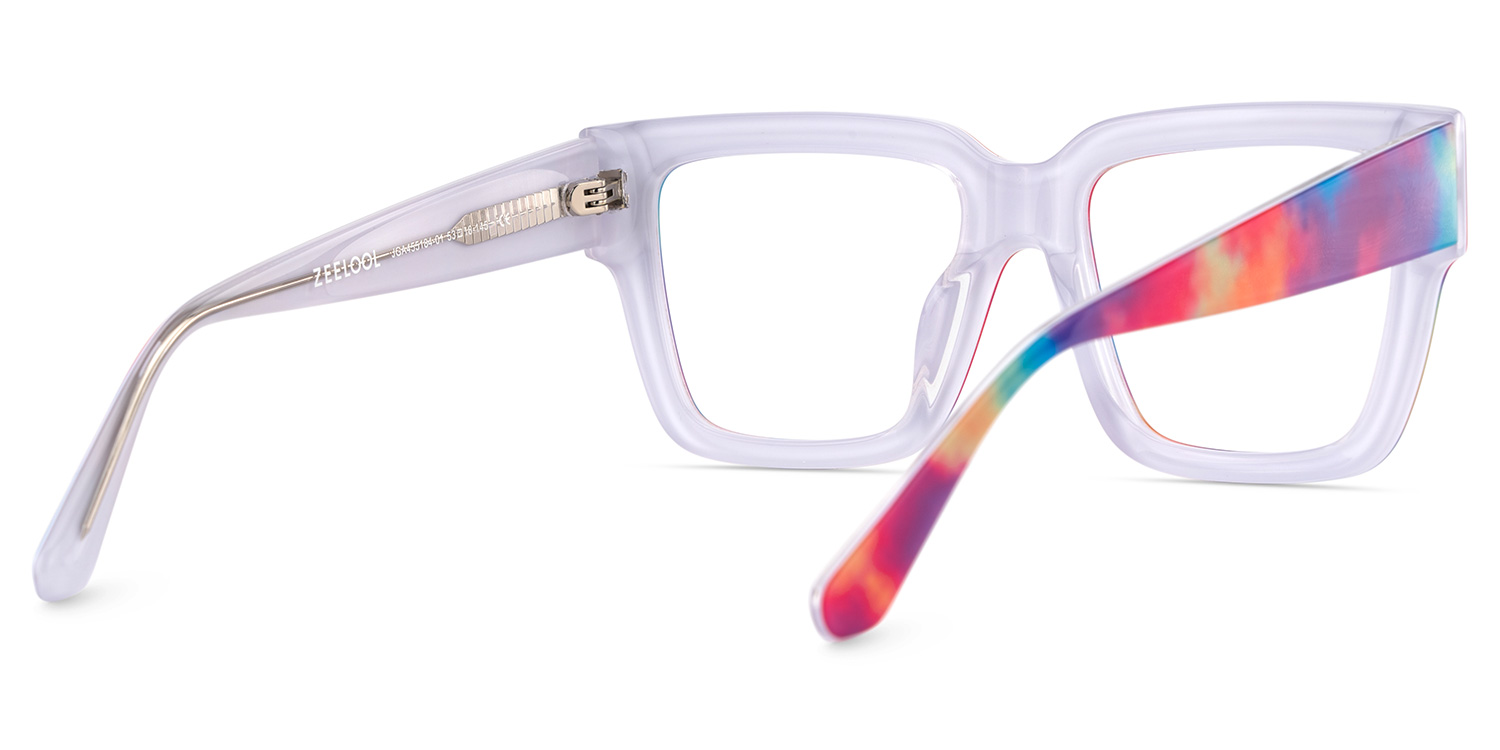 Pop  Acetate Colorful Frame Glasses with Square Shape | ZEELOOL UK5