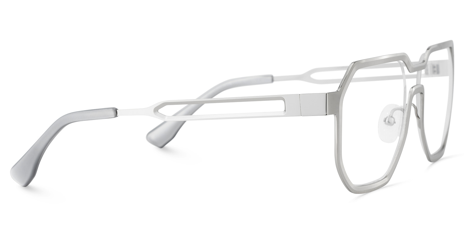 Hype Geometric Silver Glasses5