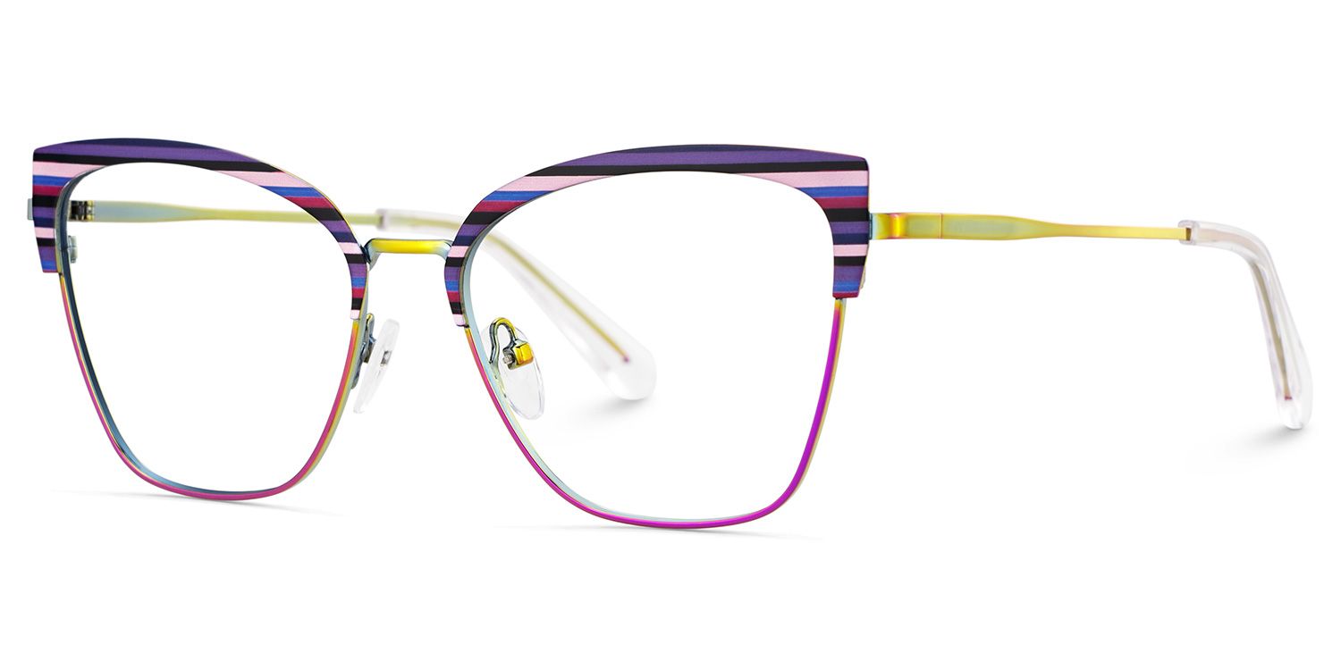 Harley Browline Purple Color Frame Glasses for Women | ZEELOOL UK3