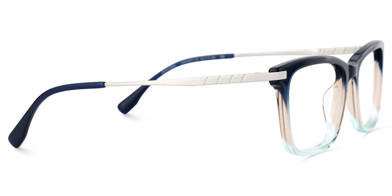 Zane Rectangle Blue Glasses3
