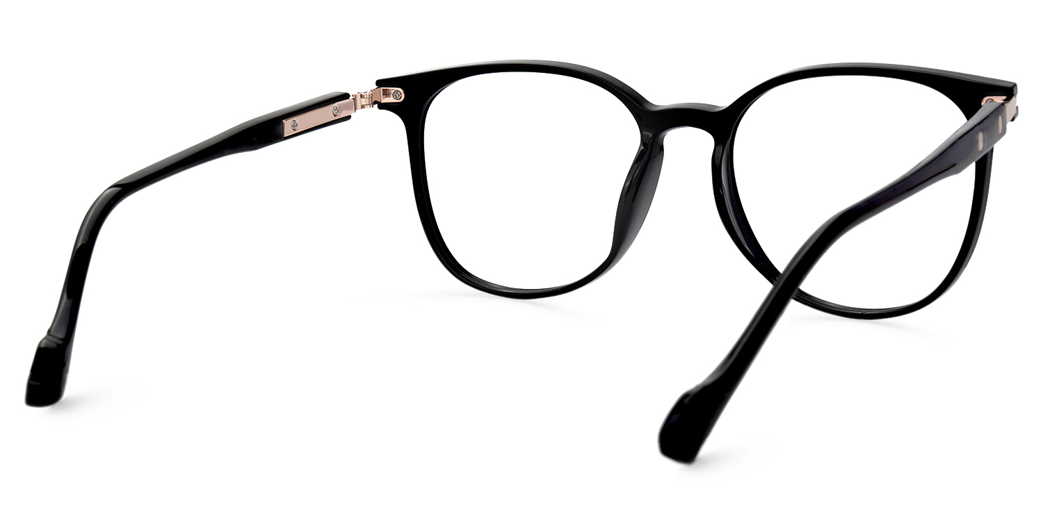 Simoni Round Black Glasses3