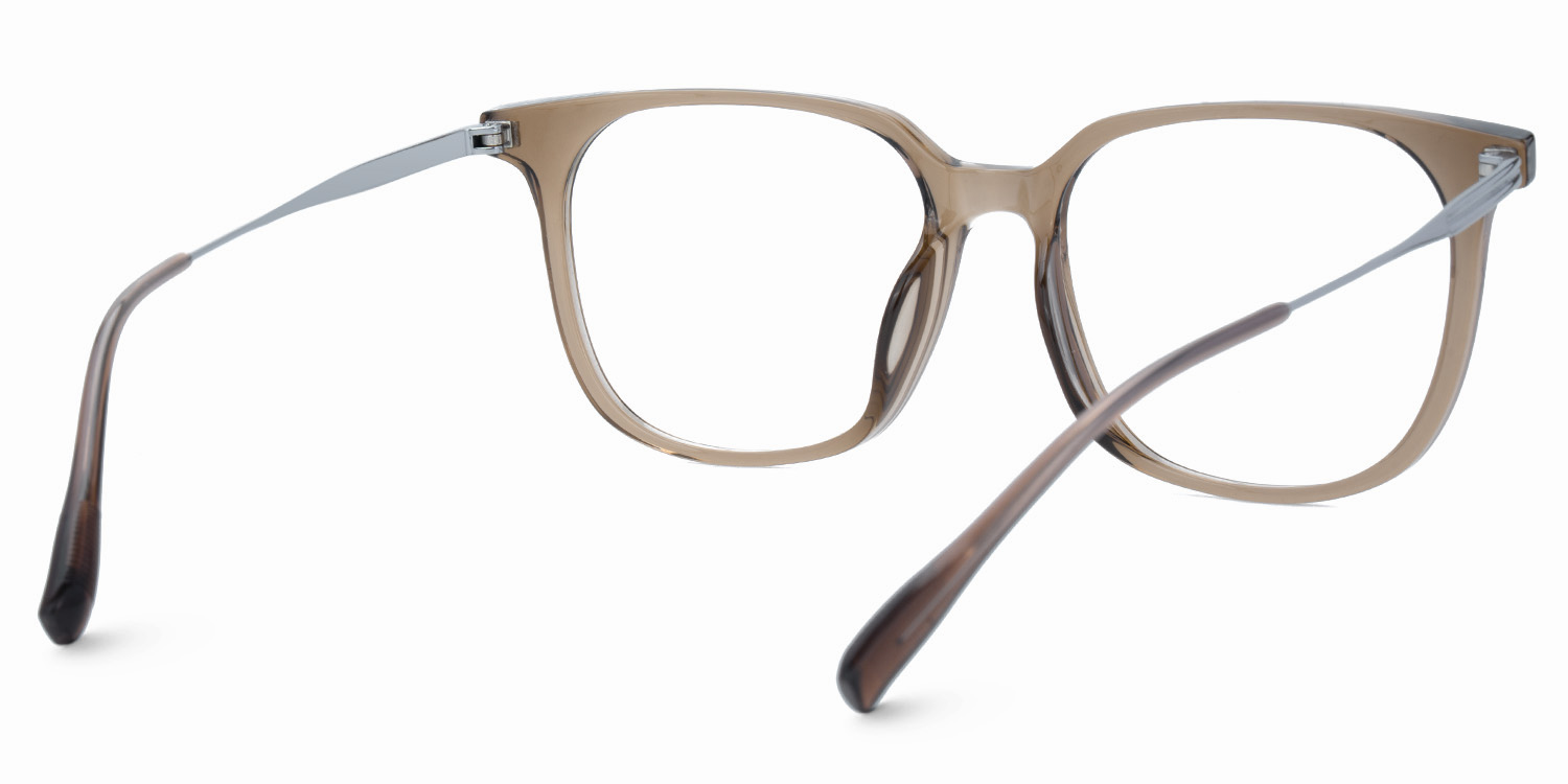 Ameedah Brown Square Thin Glasses | ZEELOOL UK4