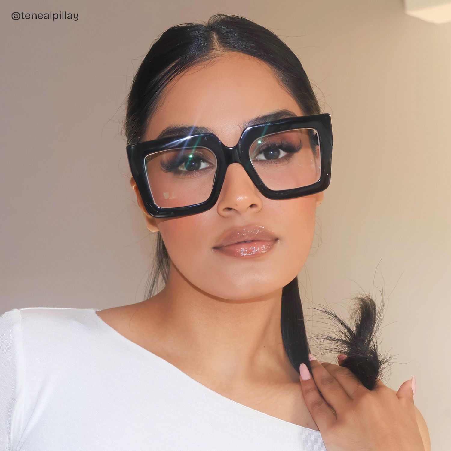 Brandon Square Black Frames and Prescription Glasses4