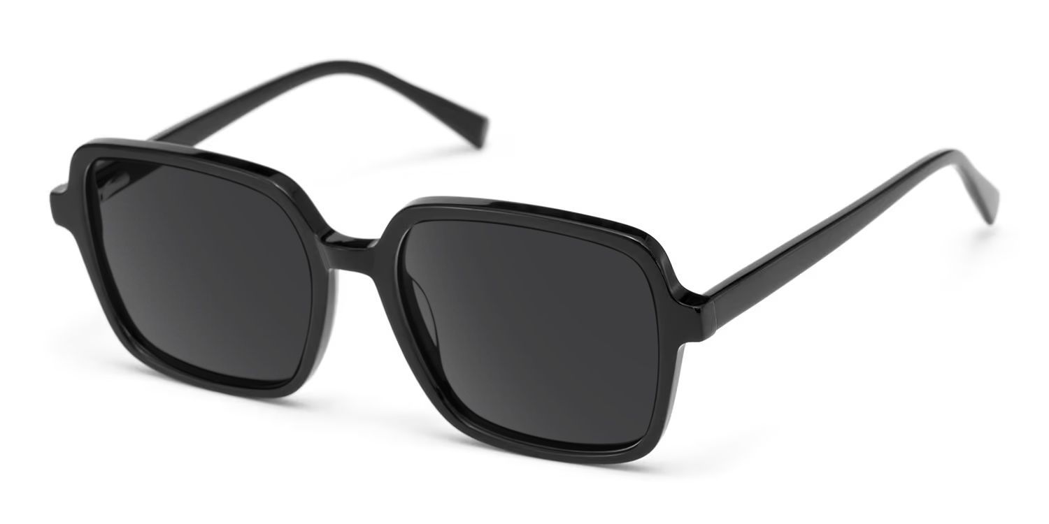 Ember Black Square Sunglasses to Frame Your Face | ZEELOOL UK2