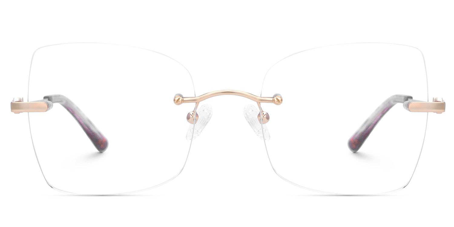 Tierney Designer Butterfly Glasses in Rimless  | ZEELOOL UK1