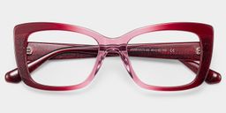 Leona Rectangle Red Glasses1