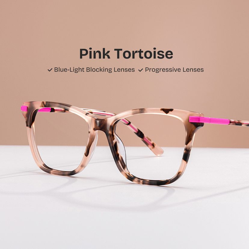 Eliot Rectangle Tortoise Glasses