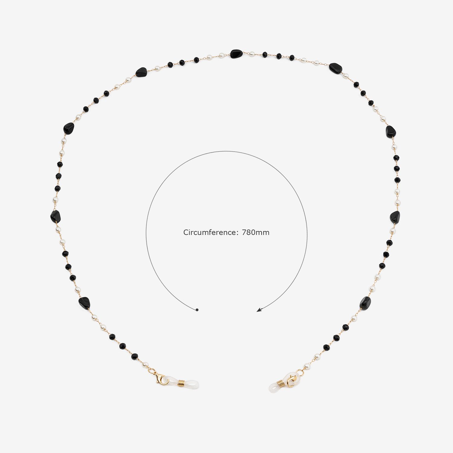 Eyeglasses Chains Accessories For Glasses in Black White Color2