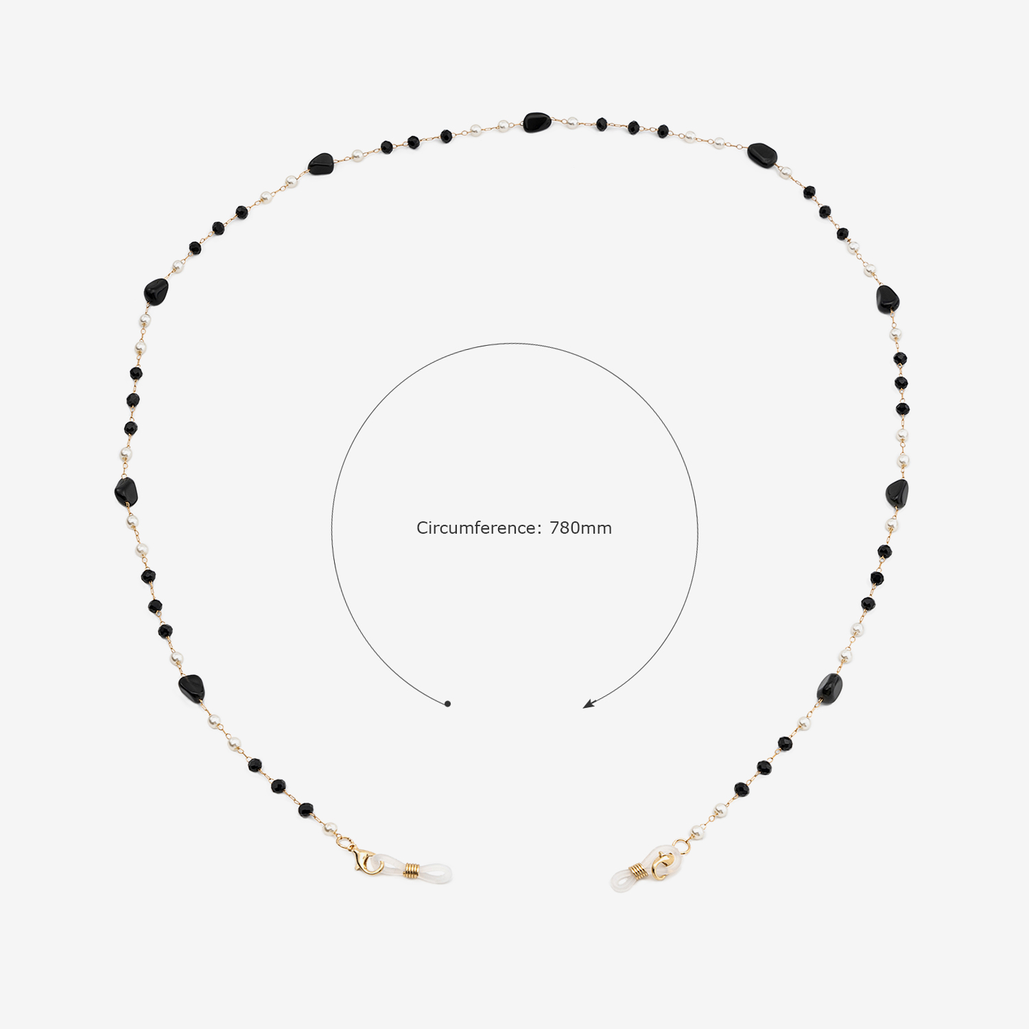 Eyeglasses Chains Accessories For Glasses in Black White Color2