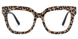 Yaniska Square Leopard Glasses0