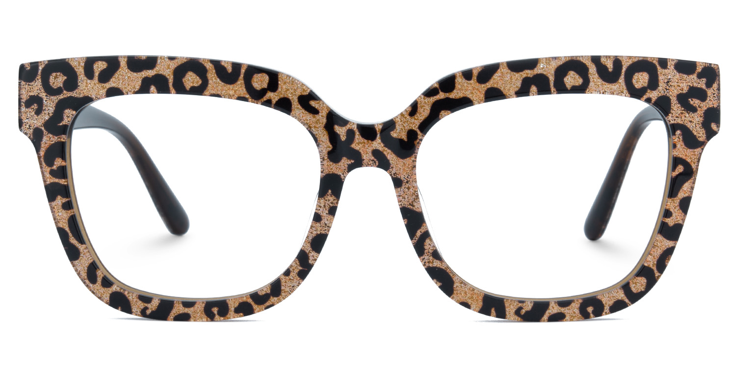 Yaniska Square Leopard Glasses0