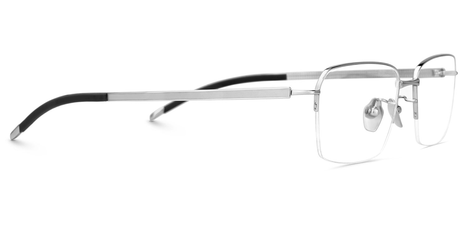 Men's Rectangular Glasses Frames In Semi-Frame3