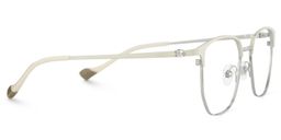 Bethelmy Browline White Glasses4