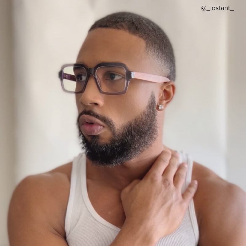 Cassells Square Gray Glasses | ZEELOOL UK4