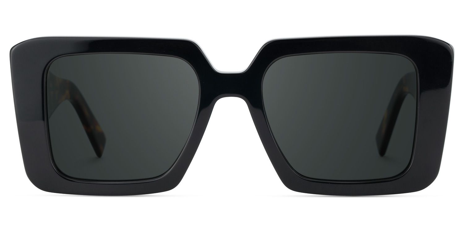 Reeve Rectangle Sunglasses with Acetate Black Frames | ZEELOOL CA0