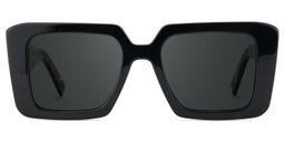 Reeve Black Rectangle Sunglasses0