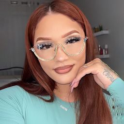 Sparkle Cateye Gold Glasses11